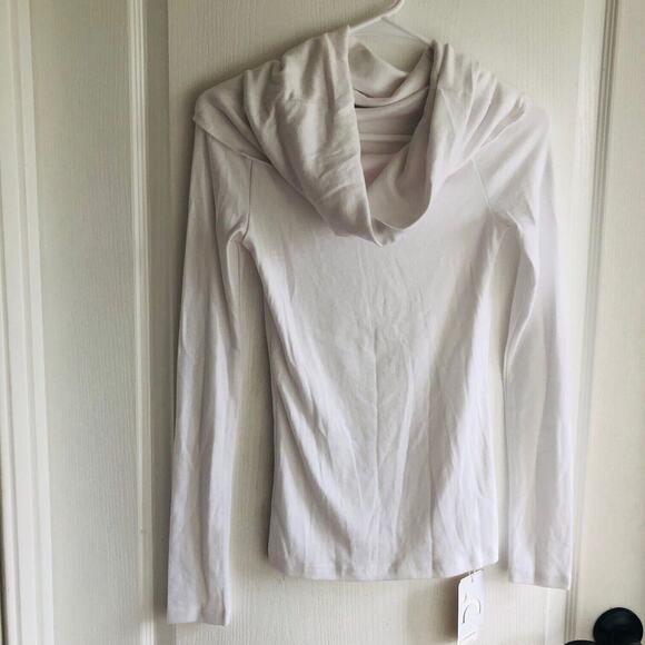 Commense Womens Sweater‎ XS White Cowl Neck Long Sleeve Pullover Lightweight NWT - Picture 1 of 8